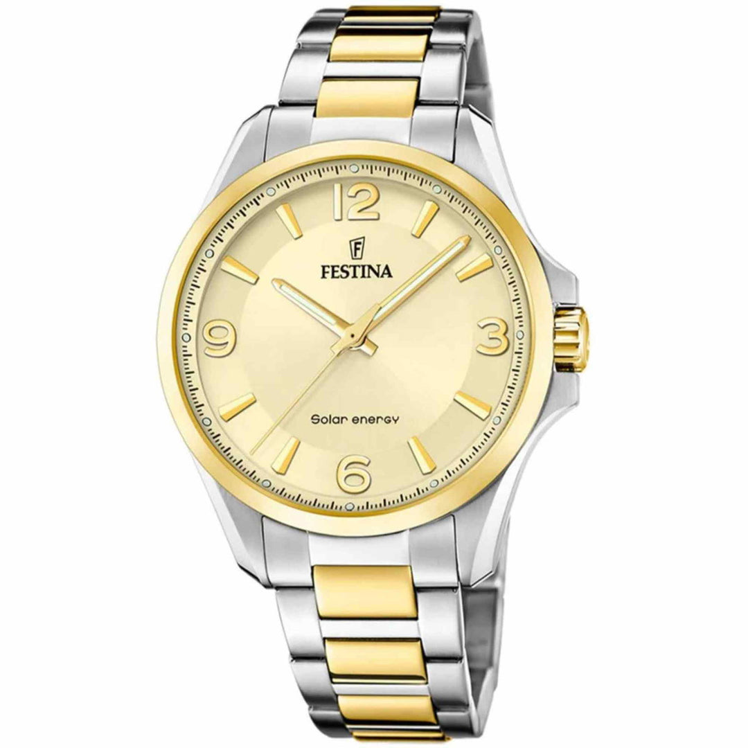 Festina F20657/2 Men's Solar Energy Two Tone Stainless Steel Wristwatch - H S Johnson