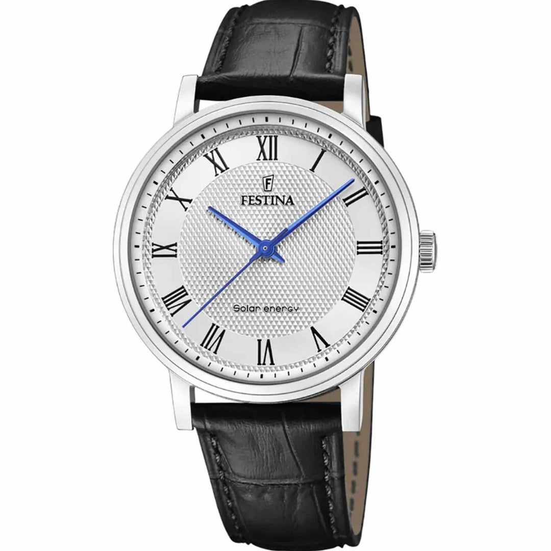 Festina F20660/3 Men's Silver Dial Solar Wristwatch - H S Johnson