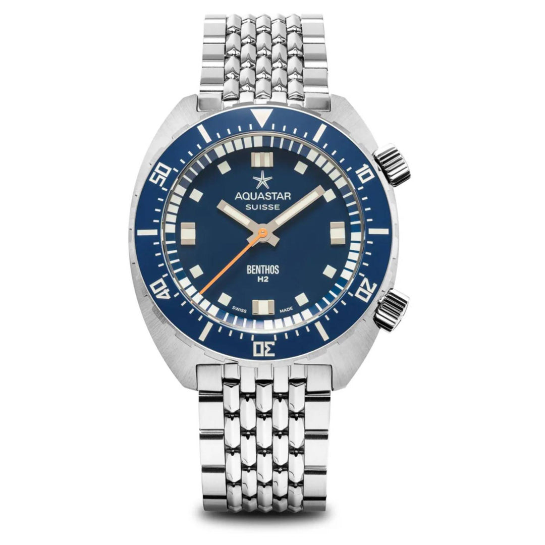 Aquastar Benthos Heritage 2 Blue Edition Steel Watch