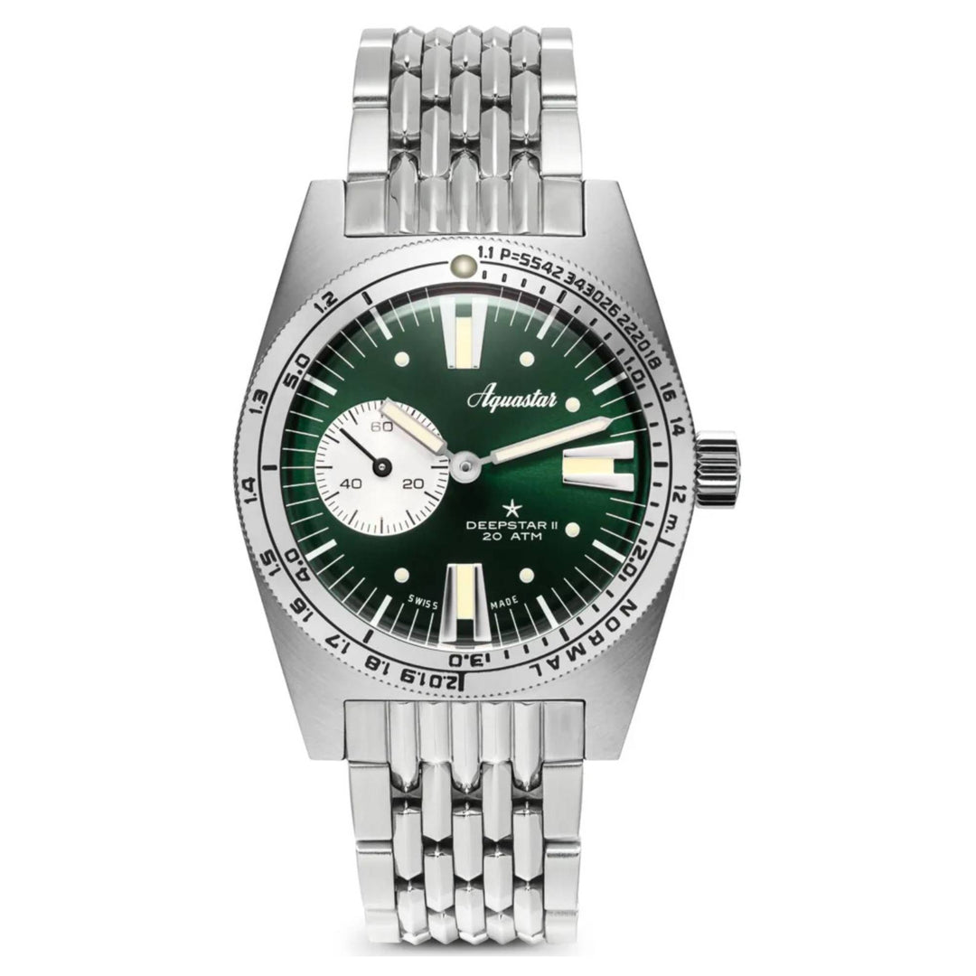 Aquastar Deepstar II Greenwich Steel Watch