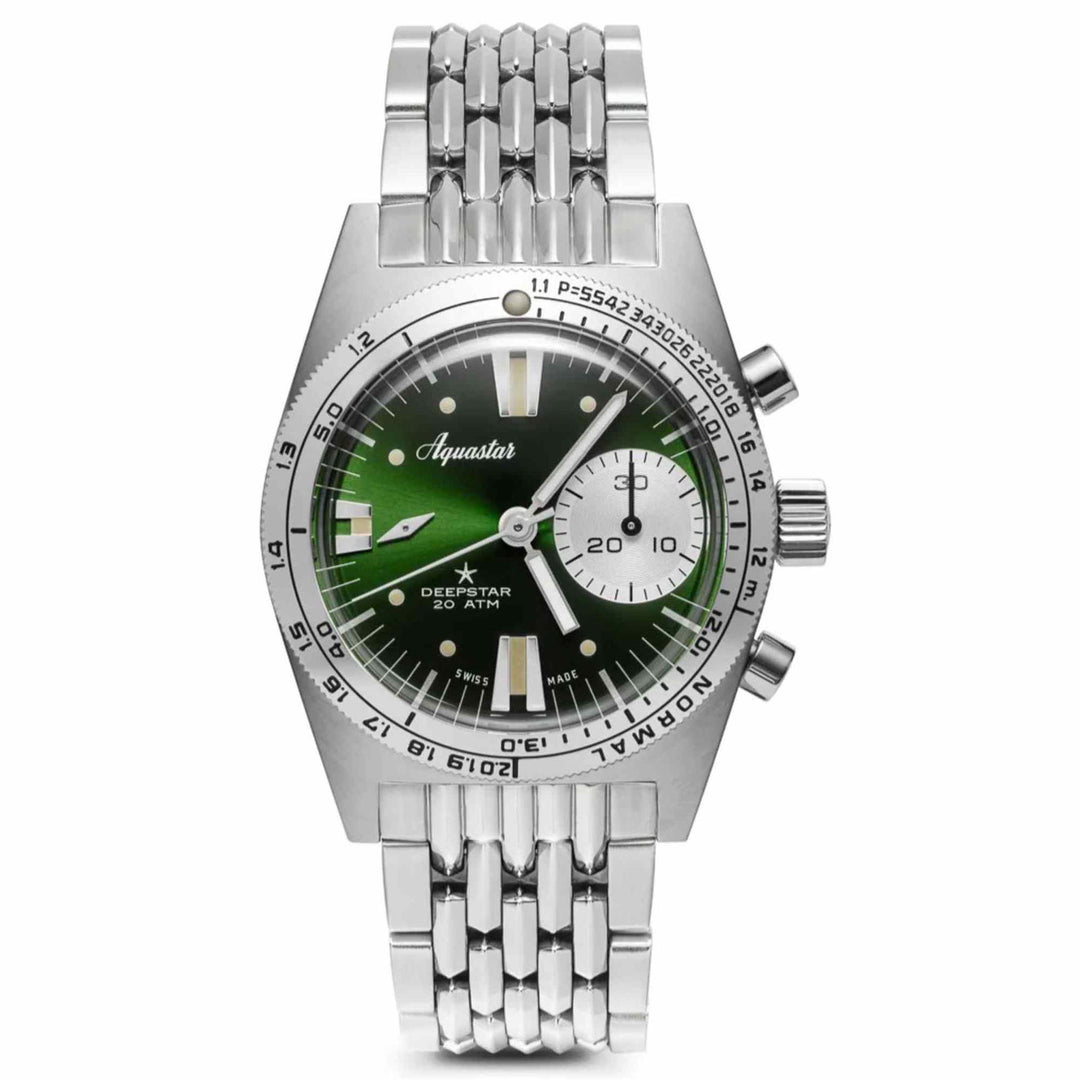 Aquastar 2022 Deepstar Greenwich Chronograph Wristwatch - H S Johnson