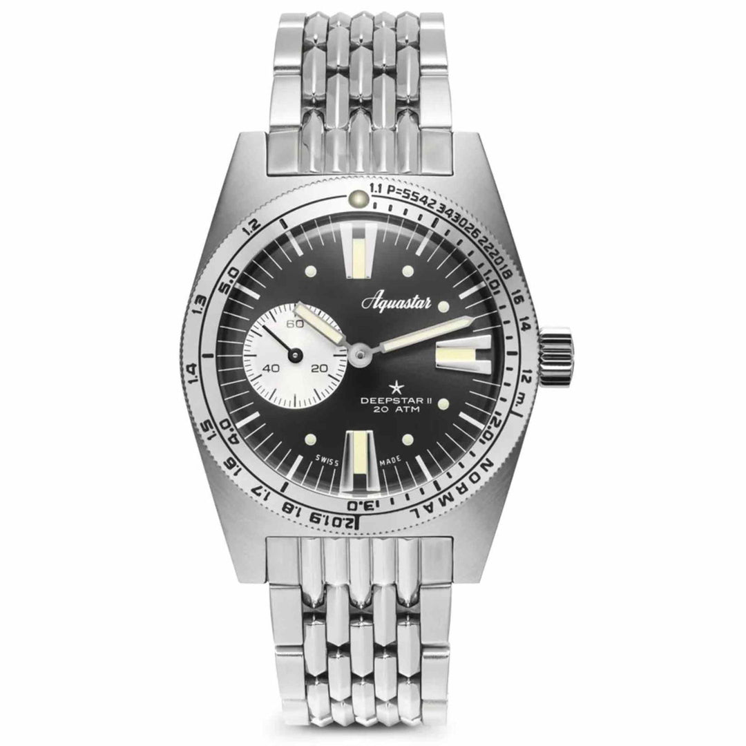 Aquastar Deepstar II Steel Grey On Bracelet Wristwatch - H S Johnson