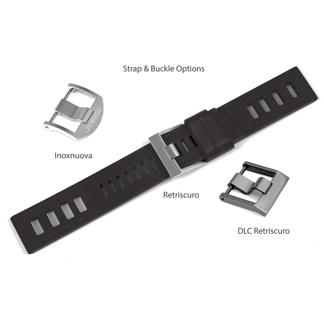 Isofrane Black Rubber Watchstrap