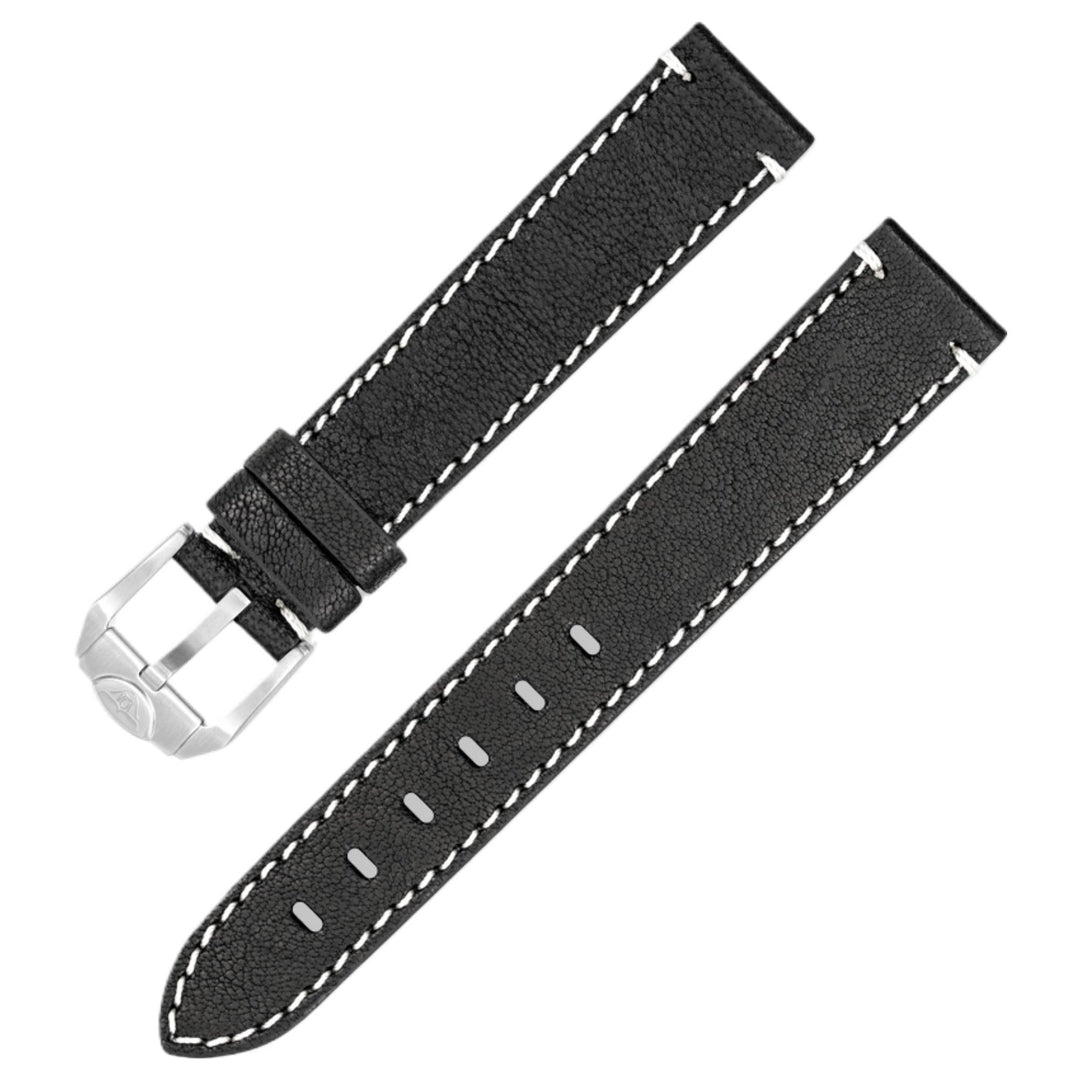 Squale CINLEBK18 Stitched 18mm Leather Strap