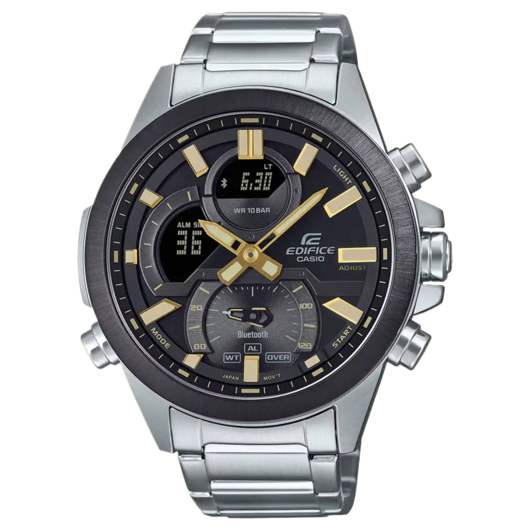 Edifice ECB-30DB-1A9EF Bluetooth Dual Display Wristwatch