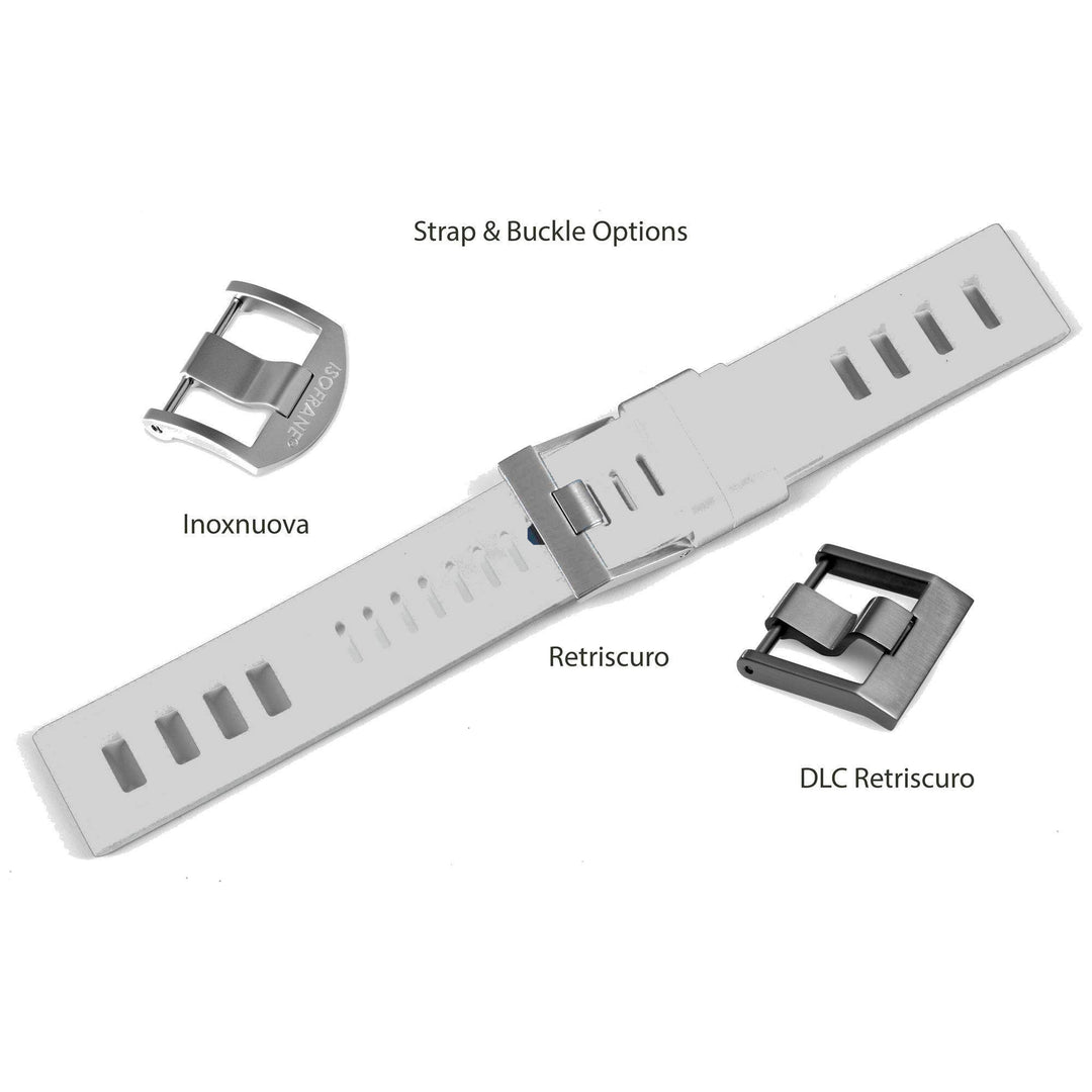 Isofrane Light Grey Rubber Watchstrap