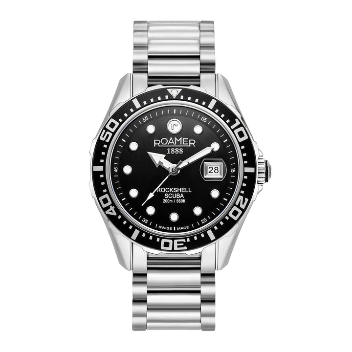 Roamer 220858 41 85 50 Rockshell Mark III Scuba Black Dial Wristwatch - H S Johnson