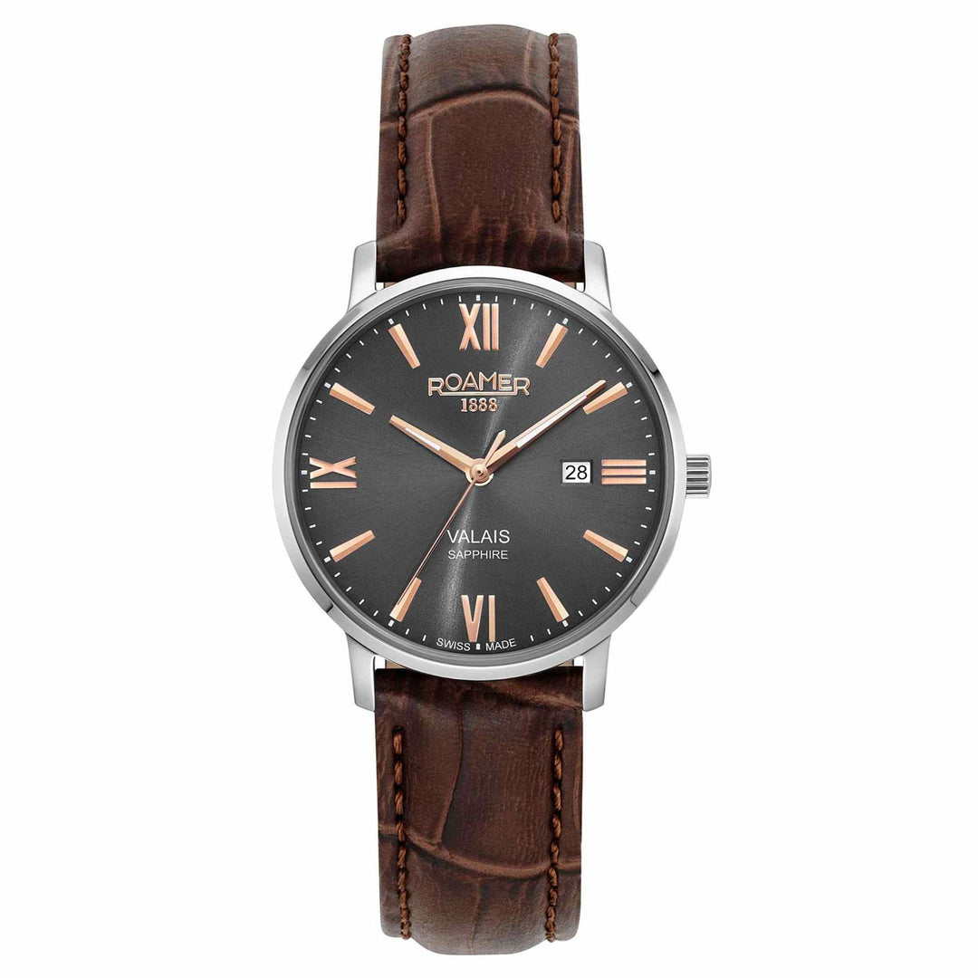 Roamer 958844 41 53 05 Women's Valais Grey Dial Wristwatch - H S Johnson