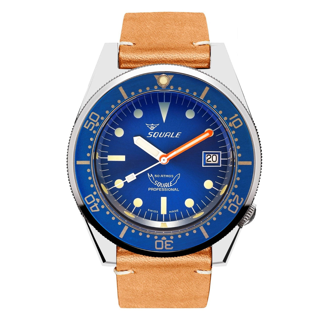 Squale 1521OCN.PC 500 Meter Swiss Automatic Dive Wristwatch Leather - H S Johnson