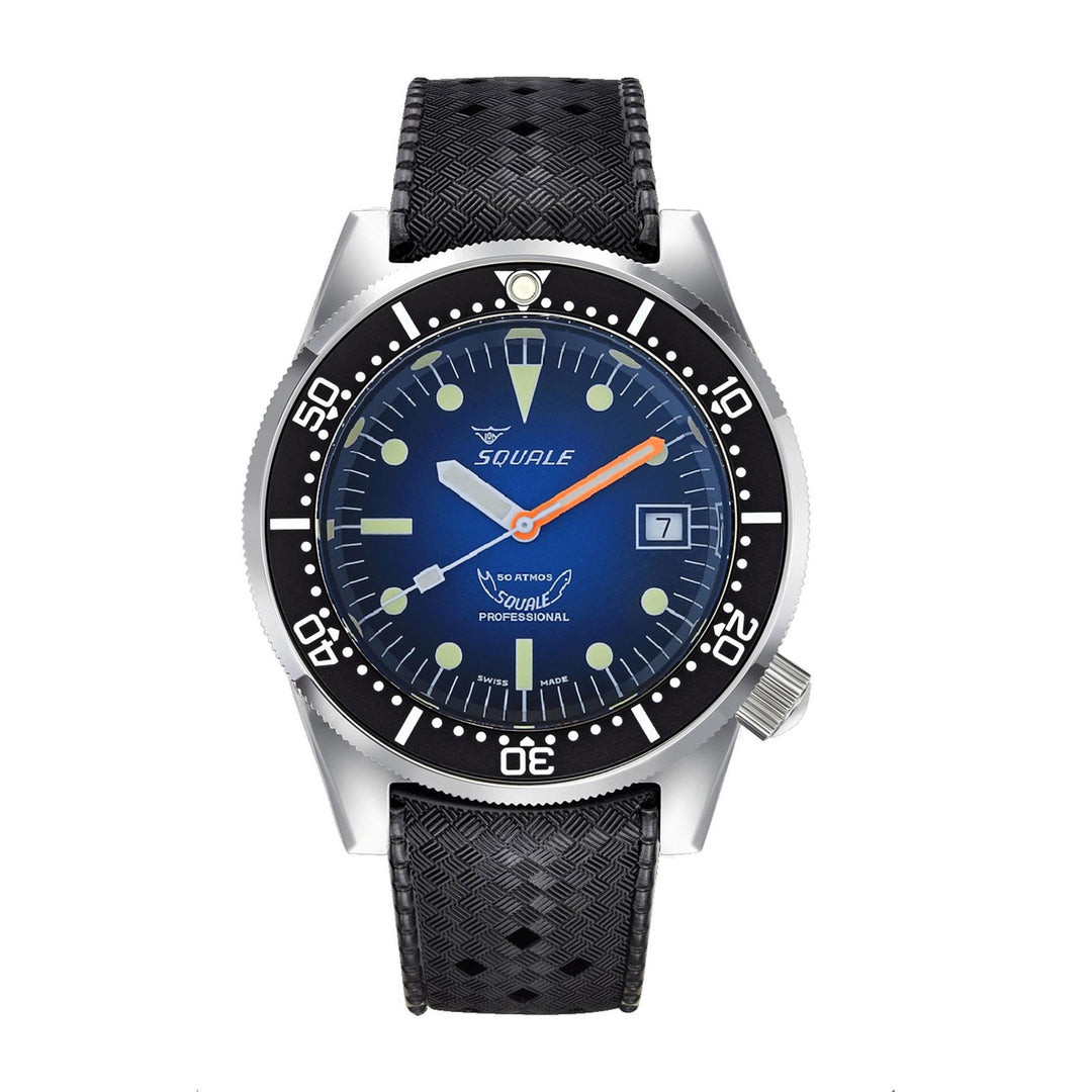 Squale 1521PROFD.HT Polished Swiss Automatic Dive Wristwatch Rubber - H S Johnson
