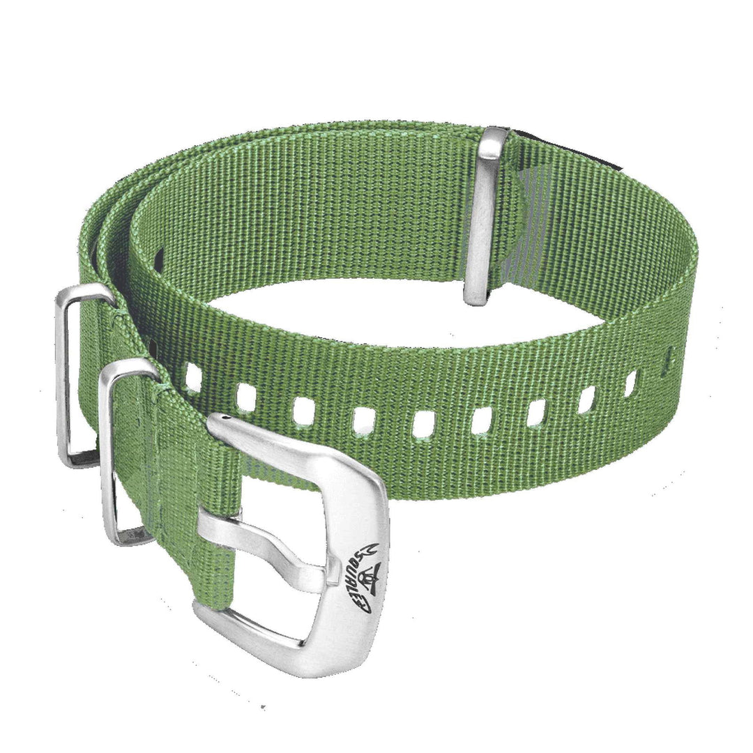 Squale CNAGRACC22 Green 22mm Strap - H S Johnson