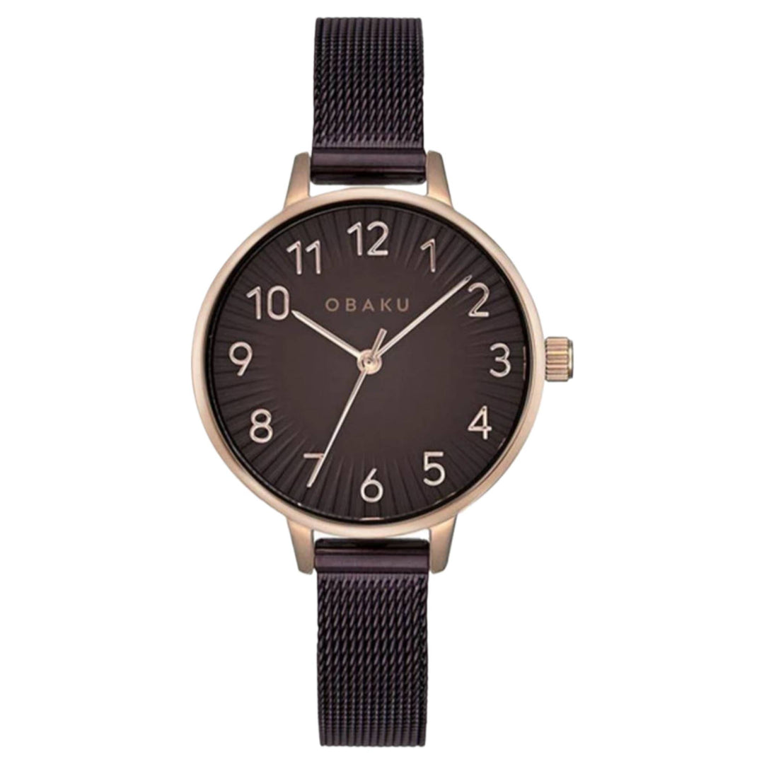 Obaku V237LXVNMN Women's Syren-Walnut Watch