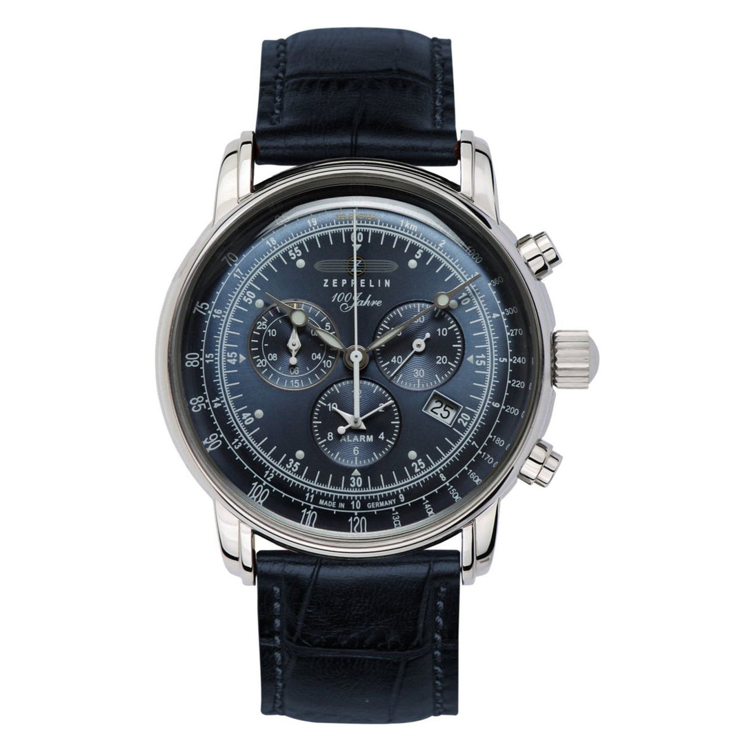 Zeppelin 7680-3 100 Years Blue Dial Leather Strap Wristwatch - H S Johnson