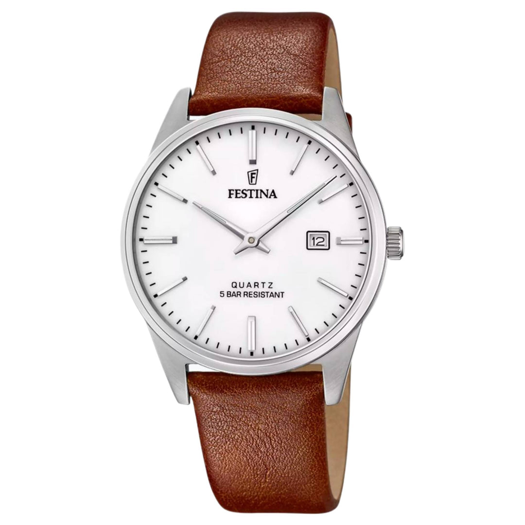 Festina F20512/2 Men's Classic White Dial Watch