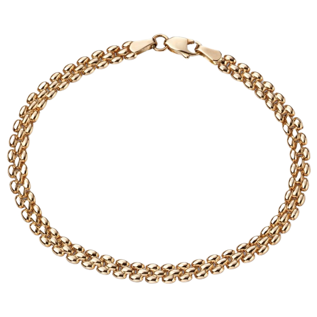 Elements Gold GB426 Watch Strap Style Bracelet in 9ct Gold