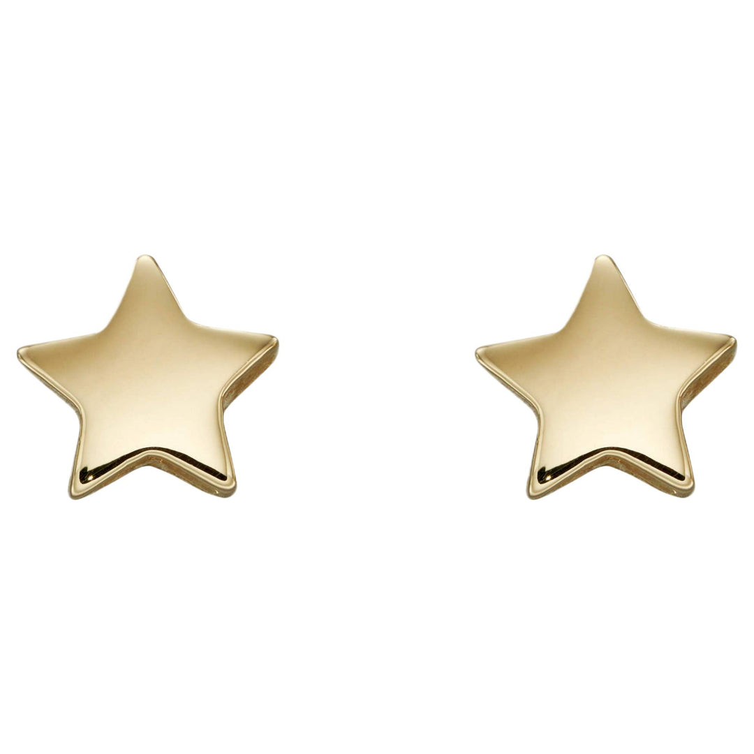 Elements Gold GE2366 Small Star Stud Earrings in 9ct Gold