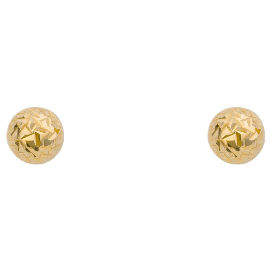 Elements Gold GE2426 Small Textured Ball Stud Earrings in 9ct Gold