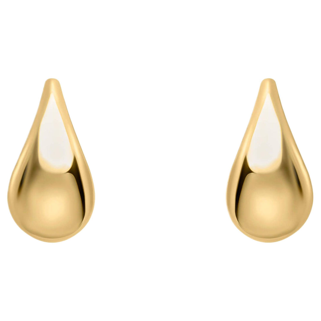 Elements Gold GE2470 Plain Teardrop Stud Earrings in 9ct Gold