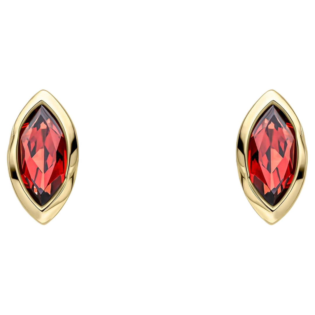Elements Gold GE2511R Marquise Garnet Stud Earrings in 9ct Gold