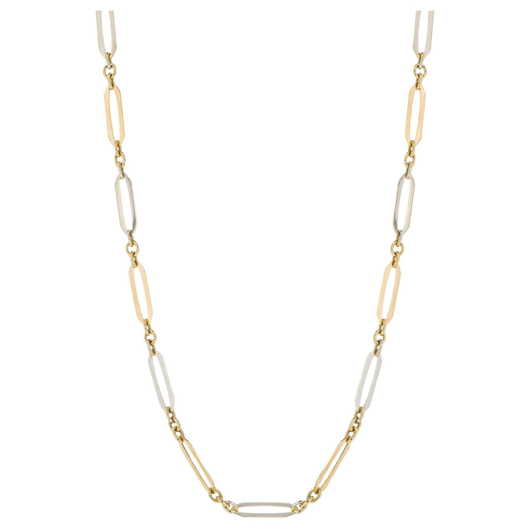 Elements Gold GN364 Elongated Link Chain Necklace in 9ct Gold