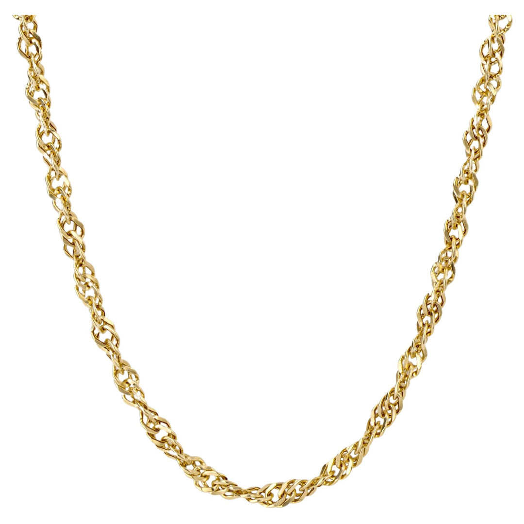 Elements Gold GN379 Singapore Chain Necklace in 9ct Gold