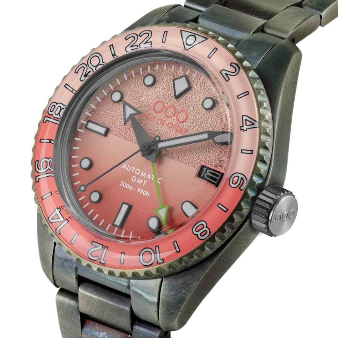 Out Of Order 001-25.PA.BAND Men's Paloma Auto GMT Ultra Distressed Wristwatch