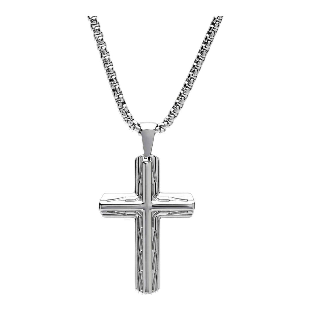 Unique & Co AN-116/50CM Men's Stainless Steel Cross Necklace
