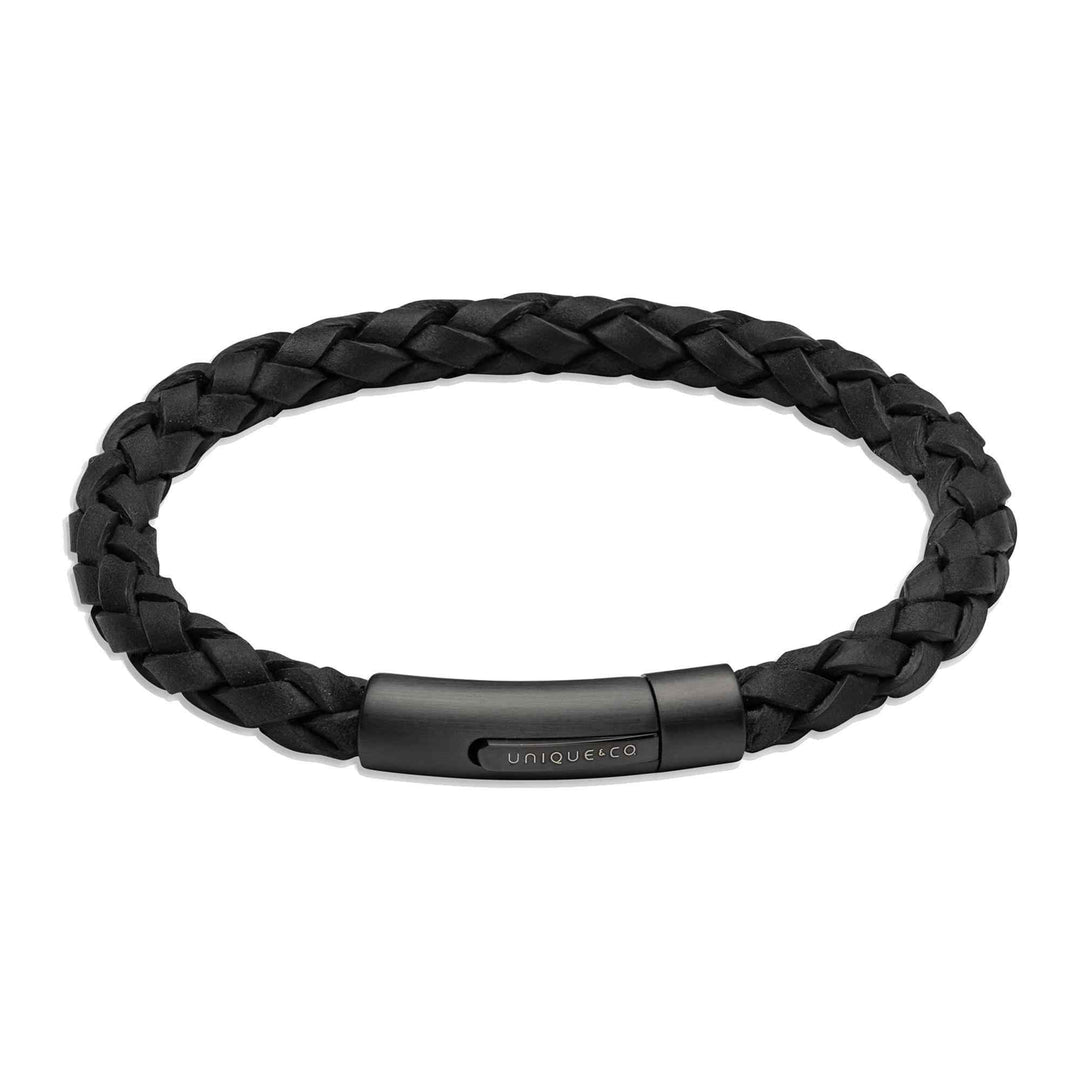Unique & Co B493BL/21CM Men's Leather Bracelet