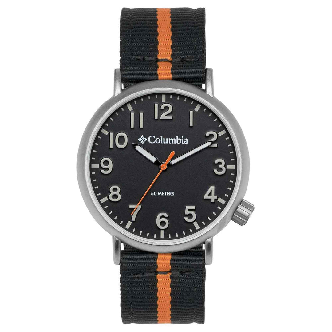 Columbia CSS16-004 Trailbanks Black/Orange Nylon Strap Wristwatch