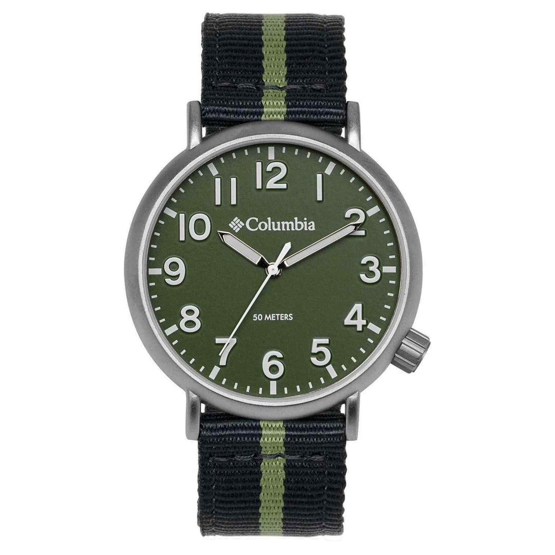 Columbia CSS16-005 Trailbanks Black/Green Nylon Strap Wristwatch