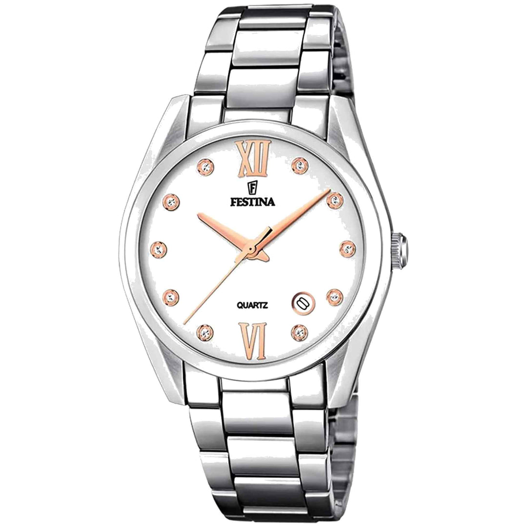 Festina F16790/A Women's Boyfriend Silver Dial Watch