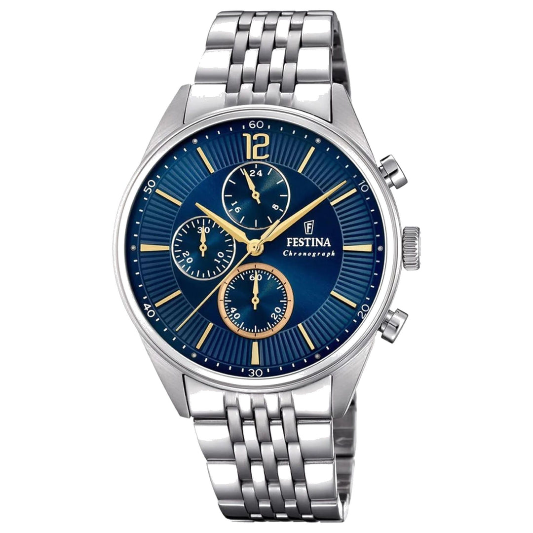 Festina F20285/3 Men's Timeless Chronograph Blue Dial Watch