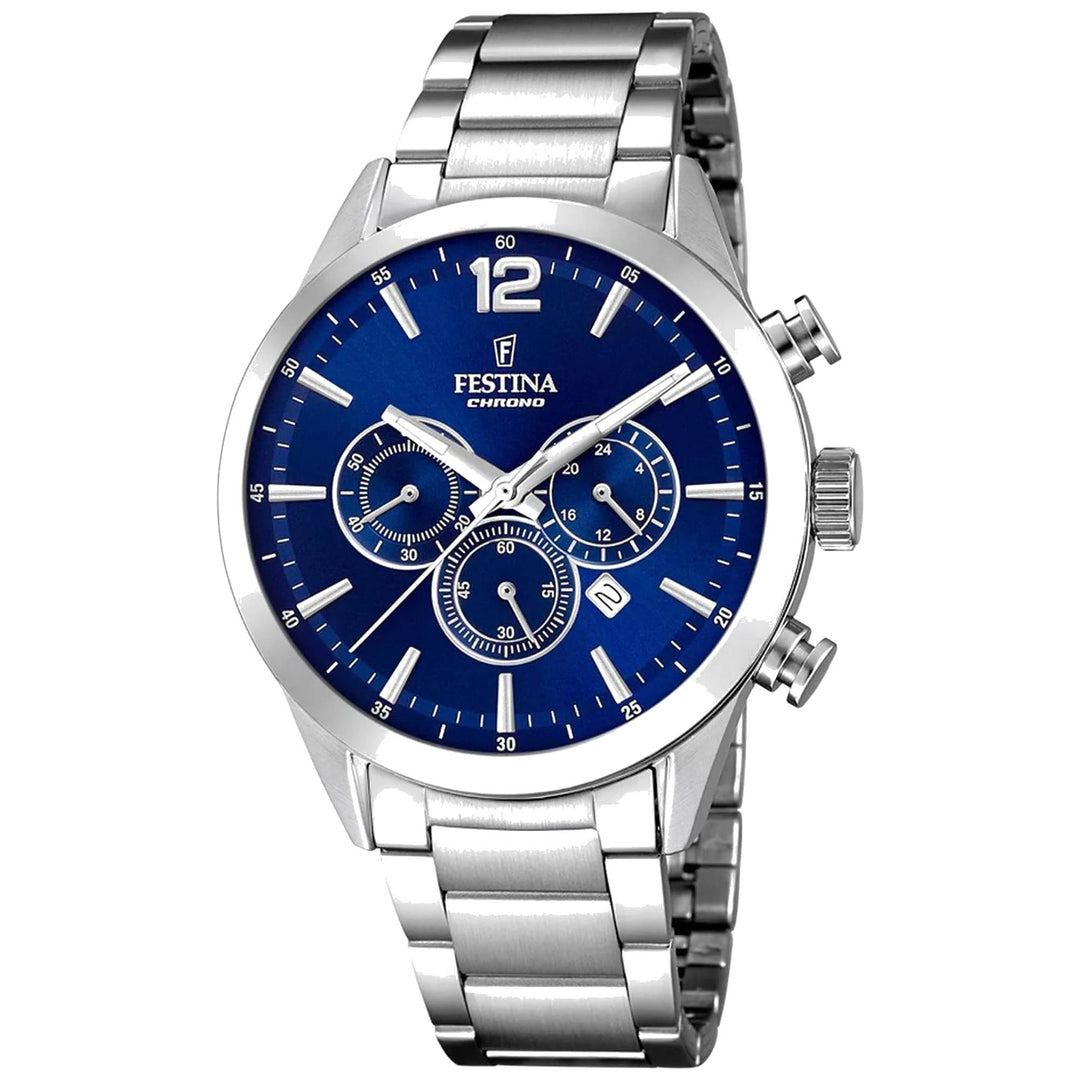 Festina F20343/7 Men's Timeless Chronograph Blue Dial Watch