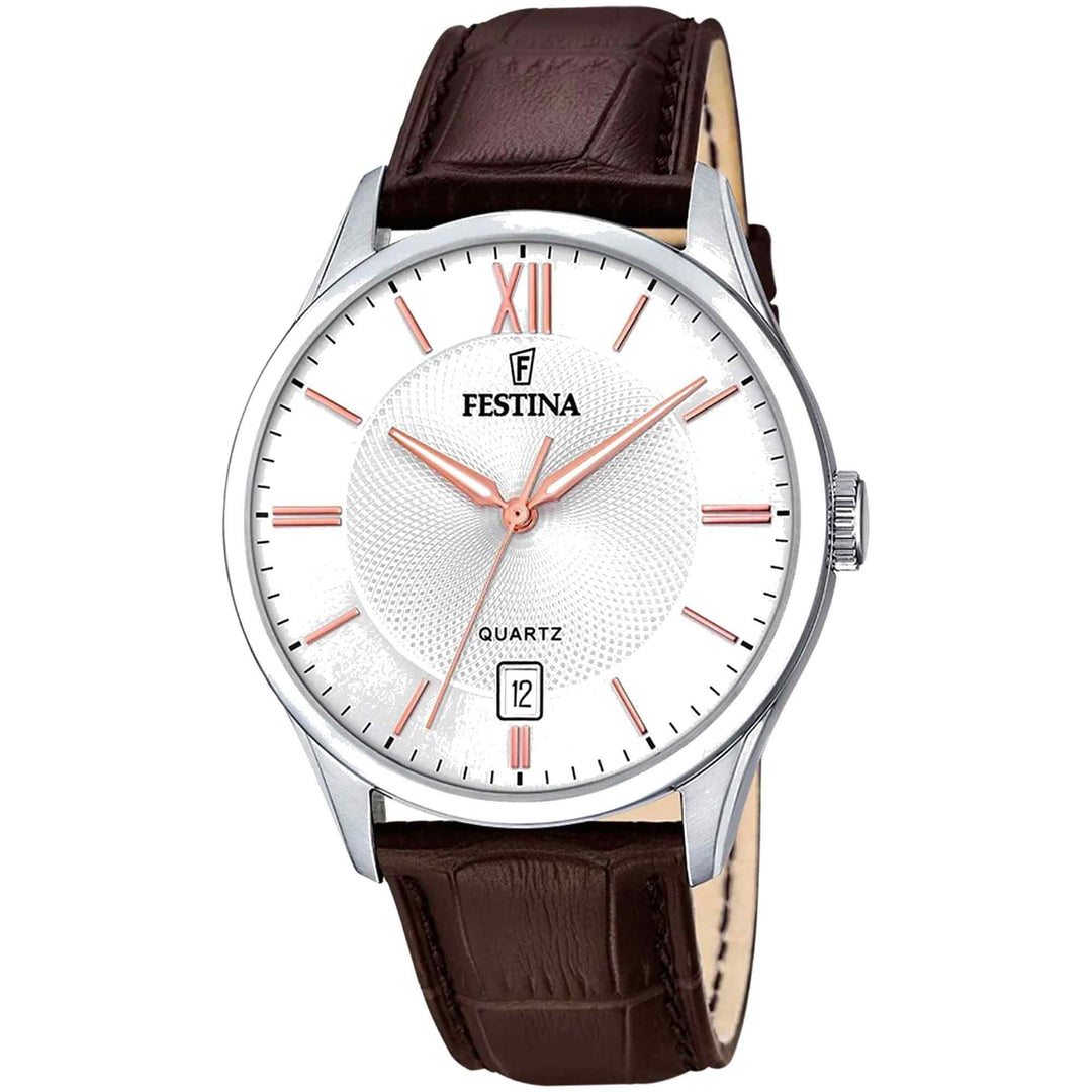 Festina F20426/4 Men's Classic White Dial Watch