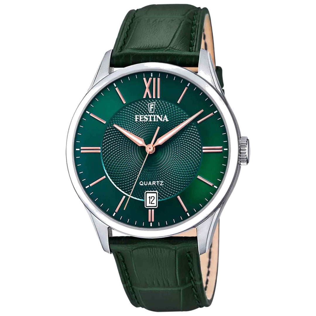 Festina F20426/7 Men's Classic Green Dial Watch