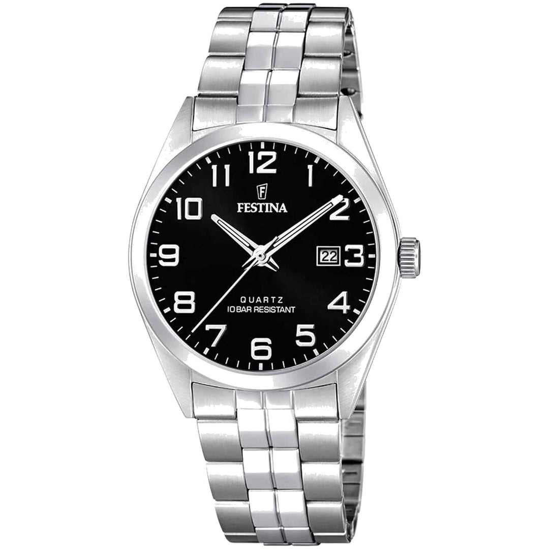 Festina F20437/4 Men's Classic Black Dial Watch