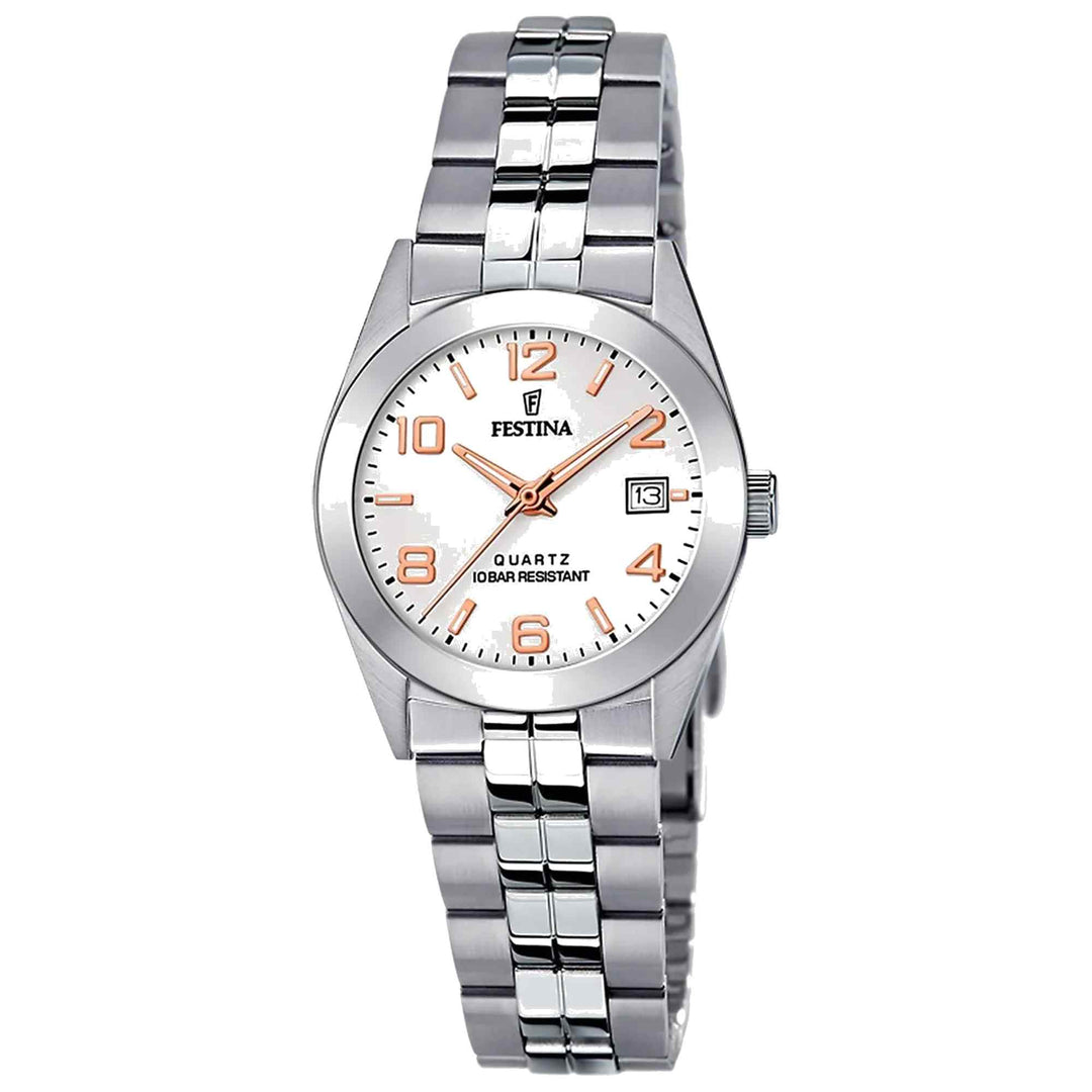 Festina F20438/4 Women's Classic Silver Dial Watch