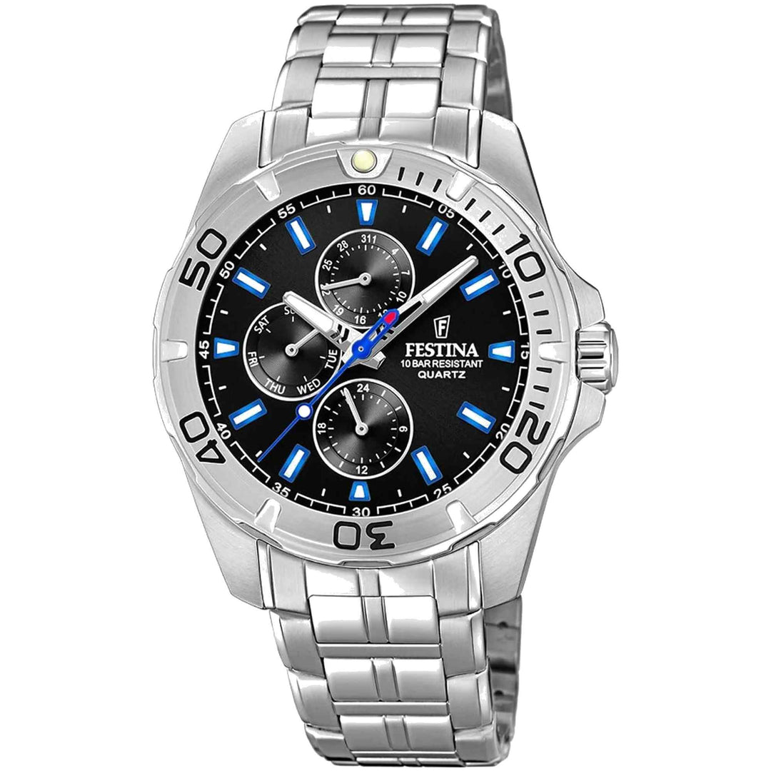 Festina F20445/6 Men's Black Dial Multi-Function Watch