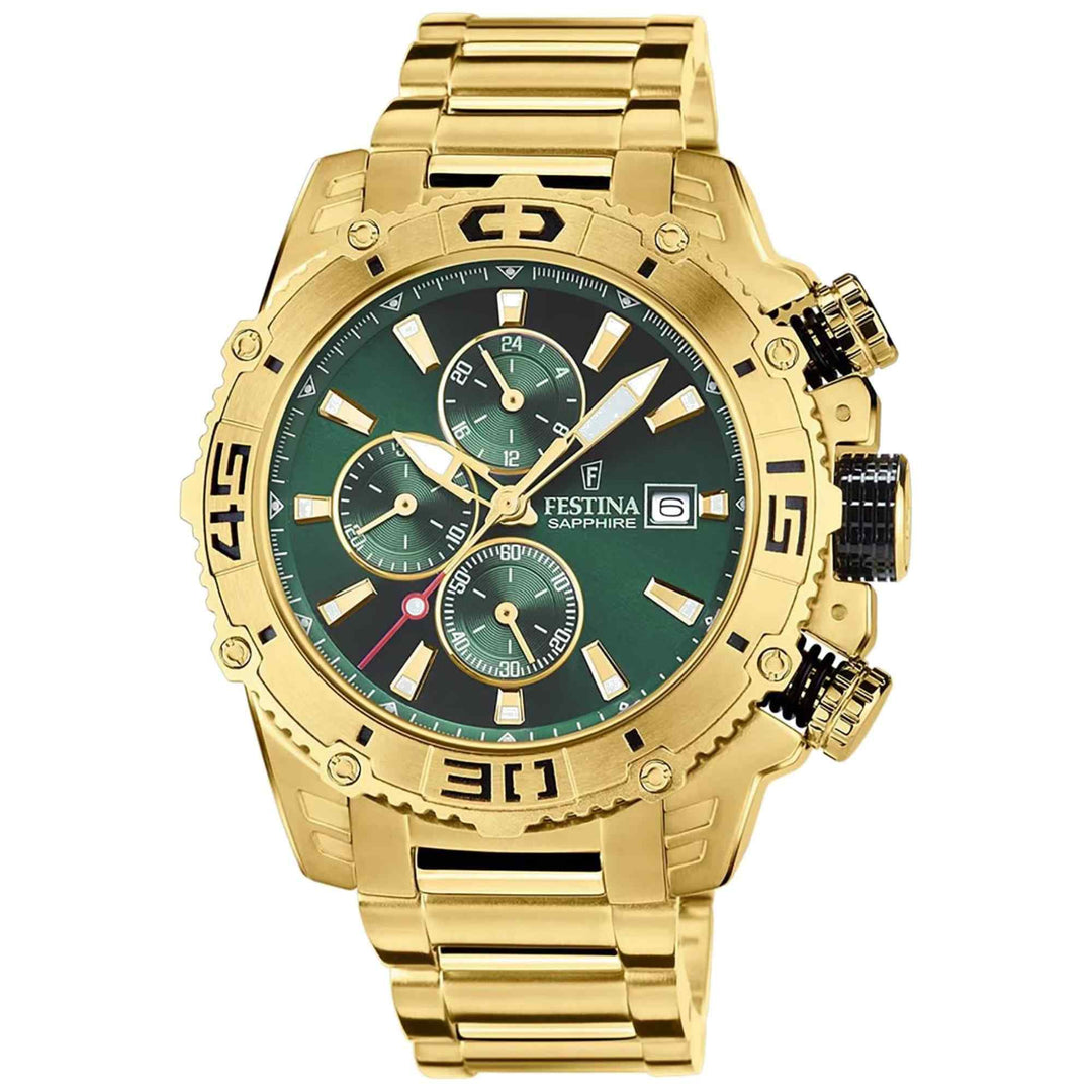 Festina F20492/3 Men's Prestige Chronograph Green Dial Watch