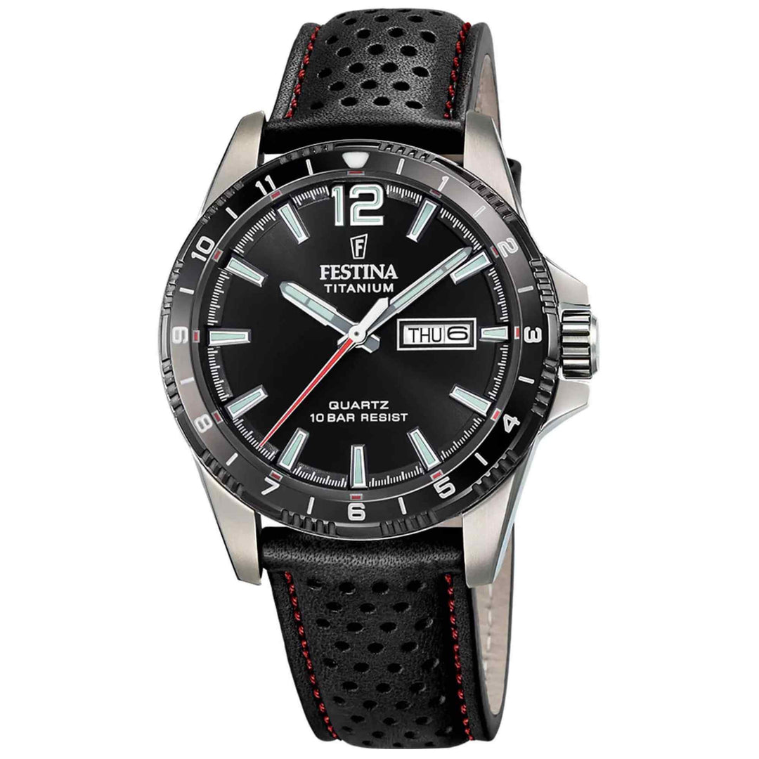 Festina F20699/4 Men's Black Dial Titanium Watch