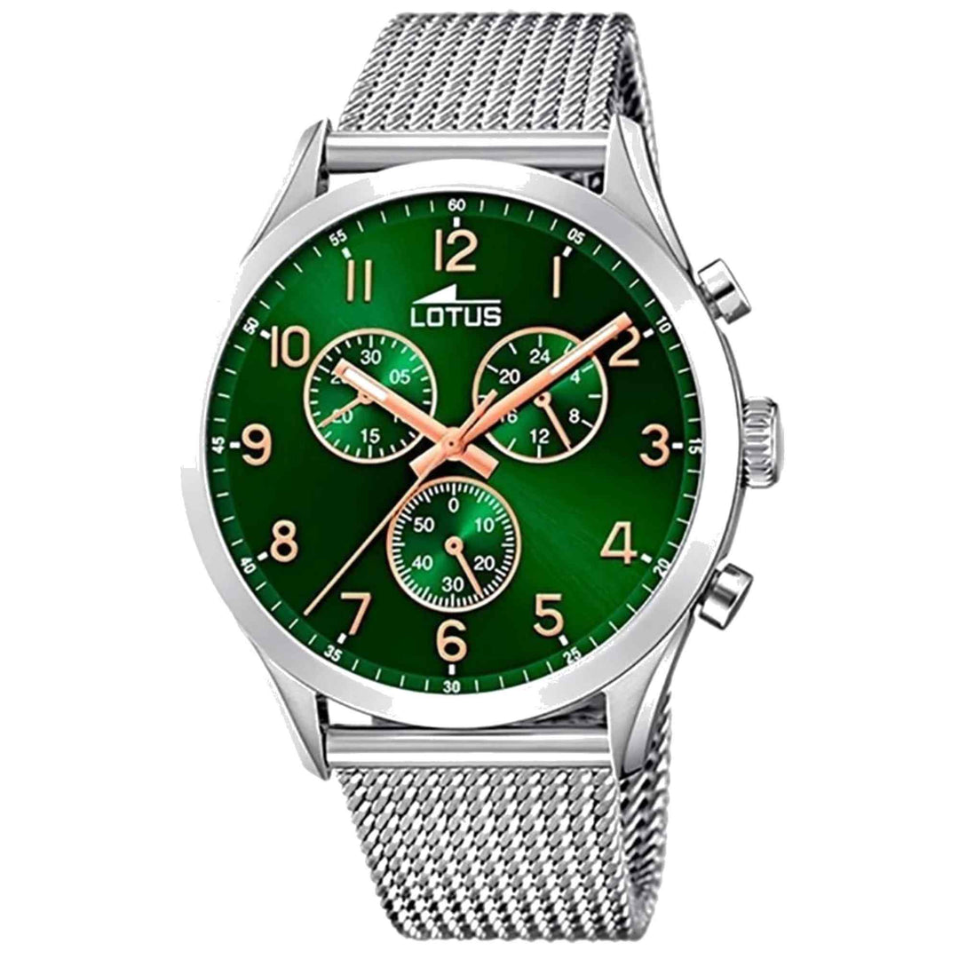 Lotus L18637/2 Men's Green Dial Chronograph Watch