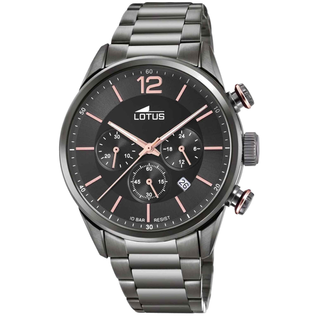 Lotus L18686/2 Men's Black Dial Chronograph Watch