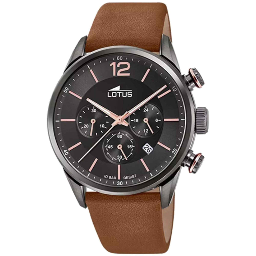 Lotus L18687/2 Men's Black Dial Chronograph Watch