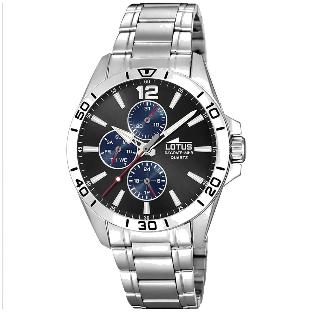 Lotus L18812/2 Men's Black Dial Day Date Watch
