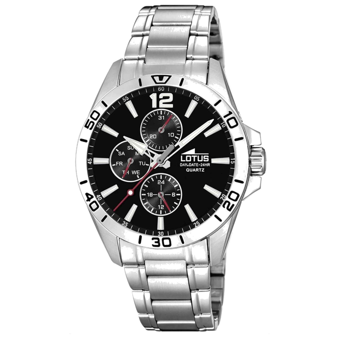 Lotus L18812/3 Men's Black Dial Day Date Watch
