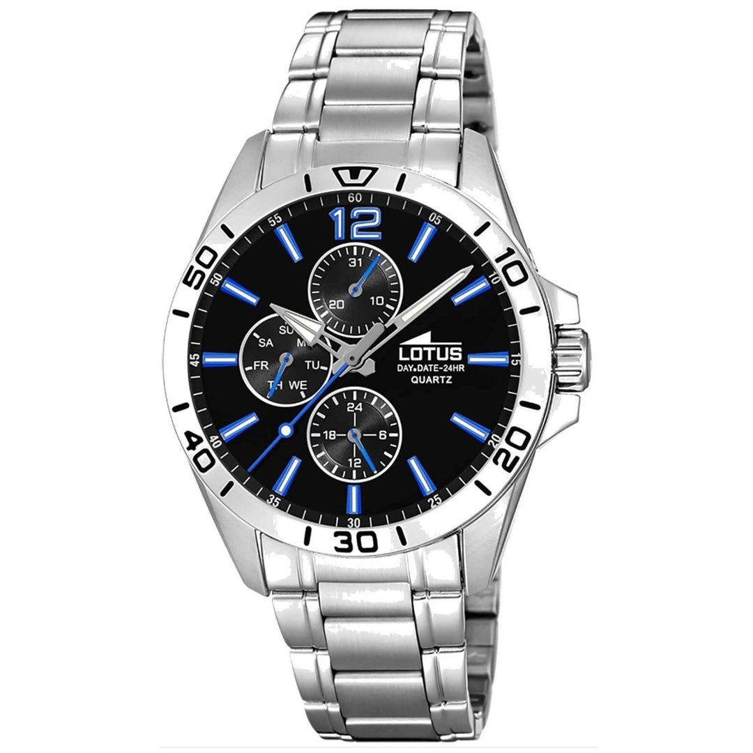 Lotus L18812/4 Men's Black Dial Day Date Watch