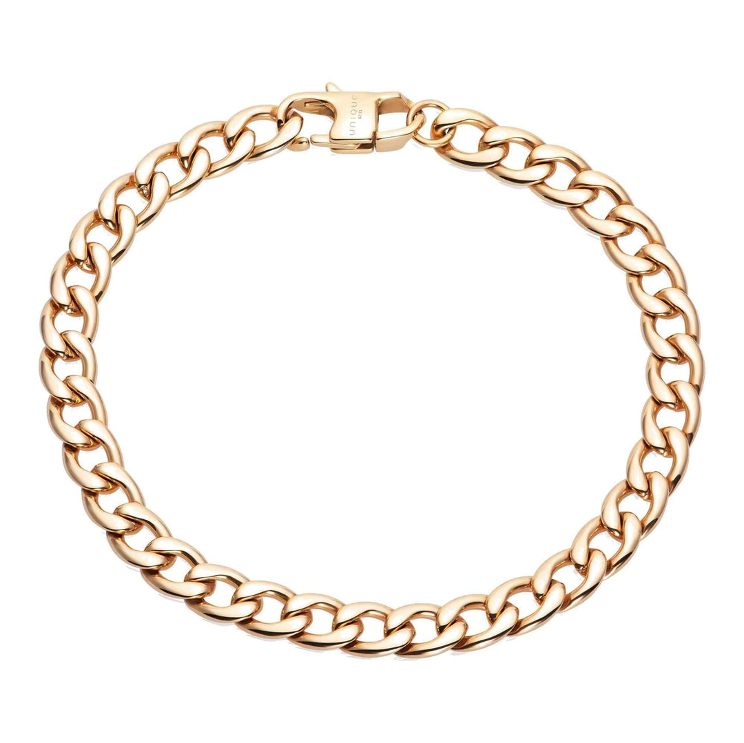 Unique & Co LAB-214/21CM Men's Stainless Steel Polished Gold IP Bracelet