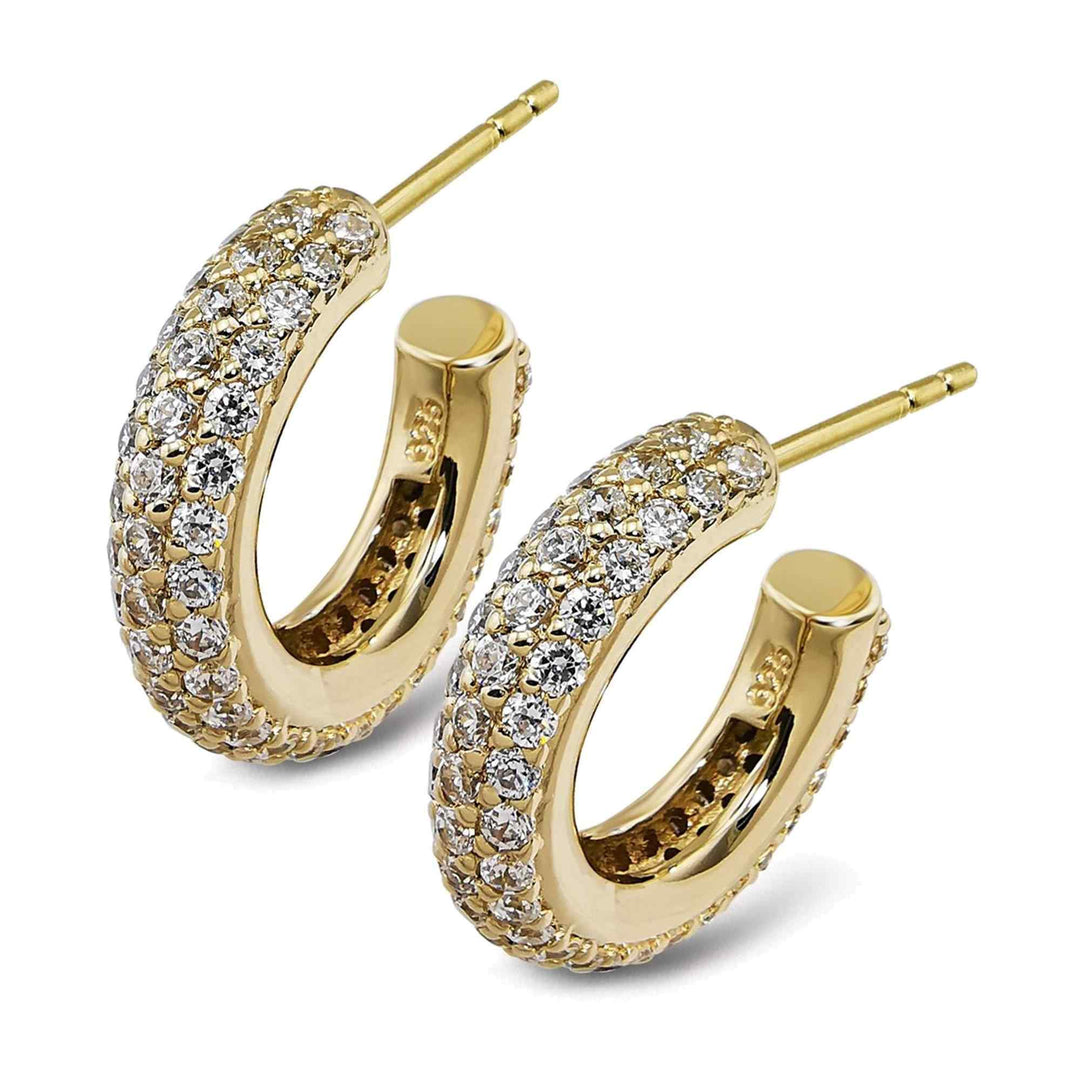 Unique & Co ME-1000GO Sterling Silver Stud Earrings