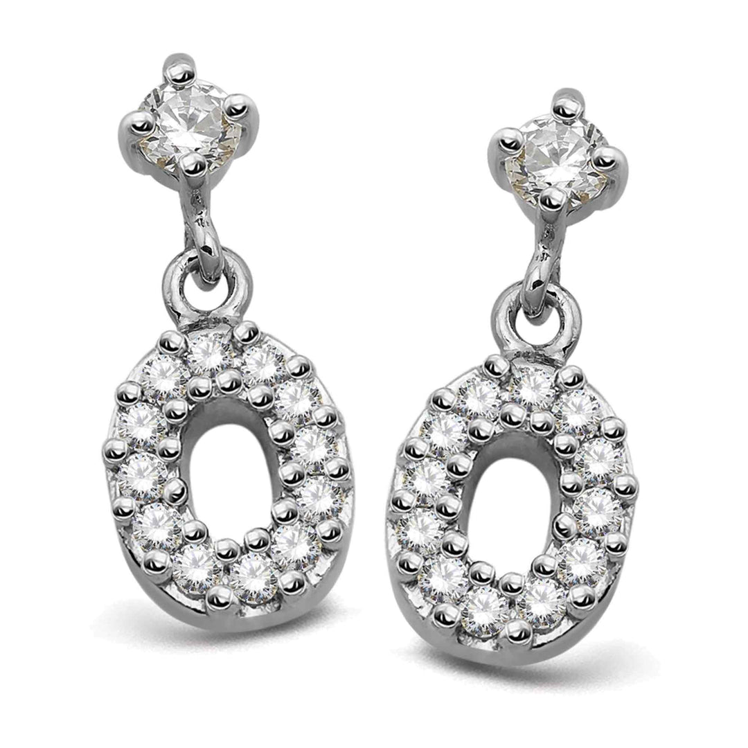 Unique & Co ME-1006 Sterling Silver Drop Earrings