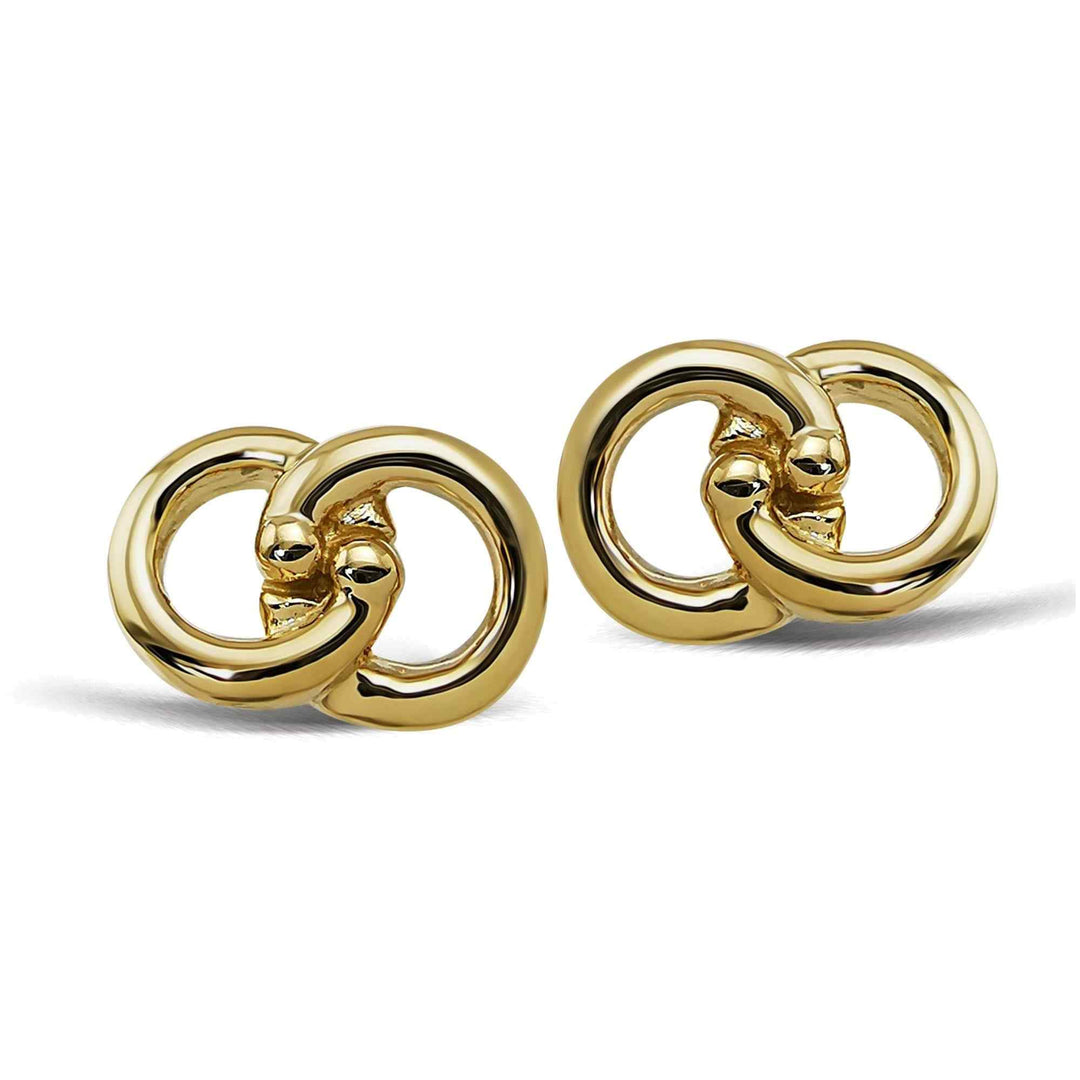 Unique & Co ME-953GO Sterling Silver Stud Earrings